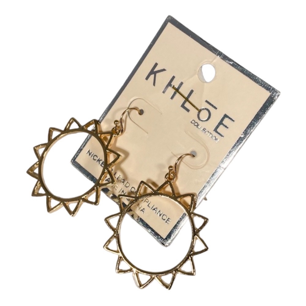 Sun Shape Dangle Earrings